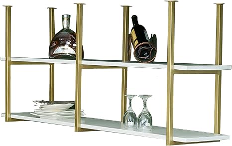 Amazon Co Jp 天井棚取り付けフローティング吊り下げ インダストリアルスタイル鉄無垢材2段天井取り付け収納棚 バーレストラン吊り下げ装飾スタンド Size 100 30 60cm ホーム キッチン