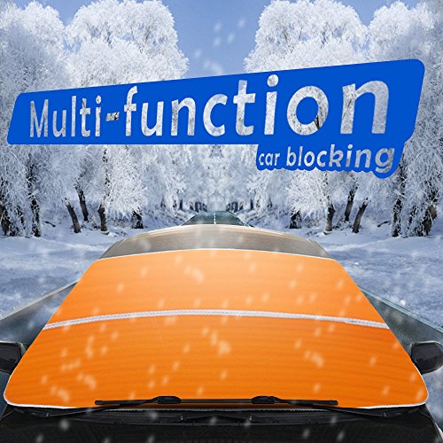 Thunder Snow Off Car Windshield Snow Cover Sun Shade Protector Automotive Hood Covers Fits Cars CRV SUV 7938 Inch