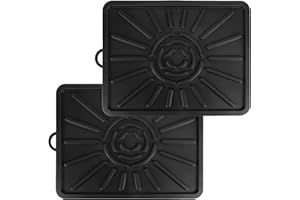 ANTALLCKY Silicone Grill Mat, Griddle Side Shelf Mat for Blackstone,Food Grade Baking Mats, Heat Resistant Grill Tools Mat Grill BBQ Caddy Utensils Holder for Outdoor Kitchen Cooking Countertop-2 Pack Black