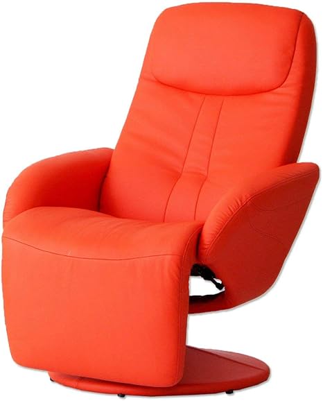 Amazon タンスのゲン パーソナルチェア フットレスト付き オシャレ リクライニング140 360度回転 オリーブ オレンジ 02 リクライニングチェア オンライン通販