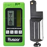 Huepar LR-5RG Laser Receiver, Up to 200ft Green and Red Beam Laser Detector, Compatible Only with Huepar Laser Levels with Pu