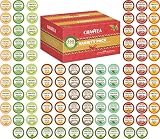 Cha4TEA 100-Count Variety Sampler Pack for Keurig K-Cup Brewers, 10 Flavors (Green Tea, Black Tea, Jasmine, Earl Grey, English Breakfast, Matcha Green Tea, Peppermint, Chai Tea, Camomile)