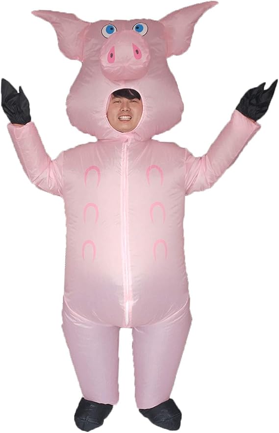 déguisement cochon gonflable