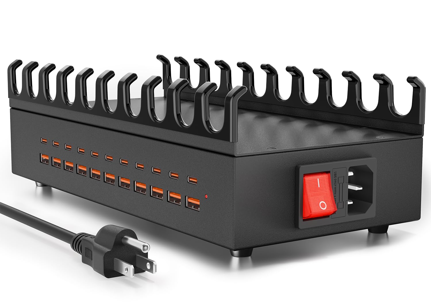 Photo 1 of USB~C Charger Block, 300W 22 Port (11 US? A & 11 US?~C) USB Charging Station for Multiple Devices, Desktop Wall Fast Charger with Storage Dividers, US? Power Strip Suitable for Home Office School