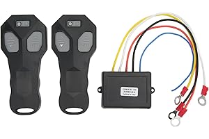 Winch Remote Control, Winch Remote Control Kit with Indicator 75ft Range 12V Anti Interference Universal for Vehicles