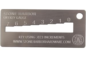 Stone Harbor Hardware Key Gauge for KW Keys, Keying Tool