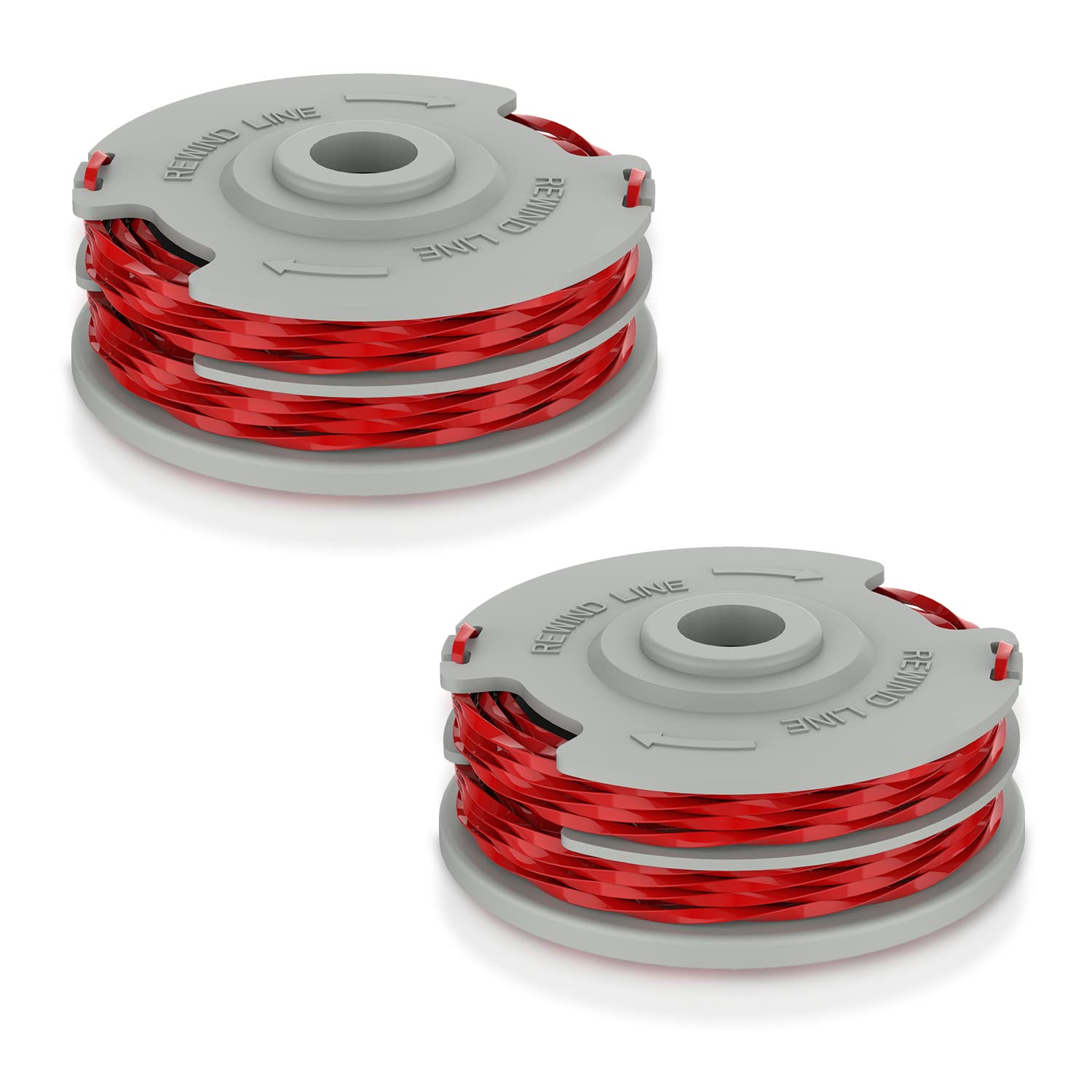 FUSHUI 2 Pack Strimmer Spool,Double Line Autofeed Spool and Line,Strimmer Line 1.5mm Ø0.05 in 36ft,Replace of FLY021,Compatible with Flymo Contour Mini/Multi Trim Grass Trimmer