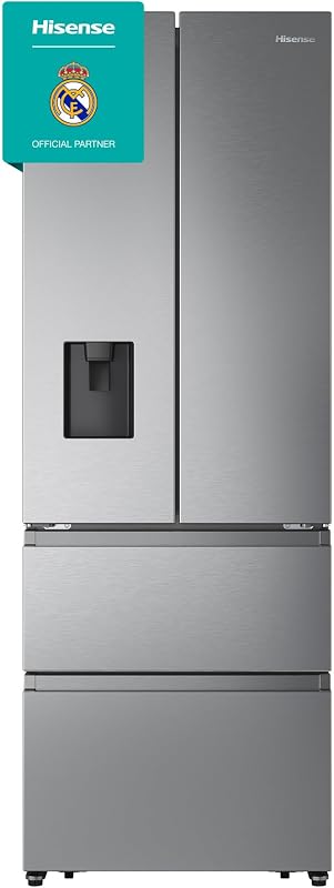 Hisense RF632N4WIE - No Frost Combi Geladeira Inox Porta Francesa, Com Dispensador, Sem Geada, 2 Metros, Gaveta, 337Litros, Sistema de fluxo de ar, Acabamento em aço inoxidável, 485 litros