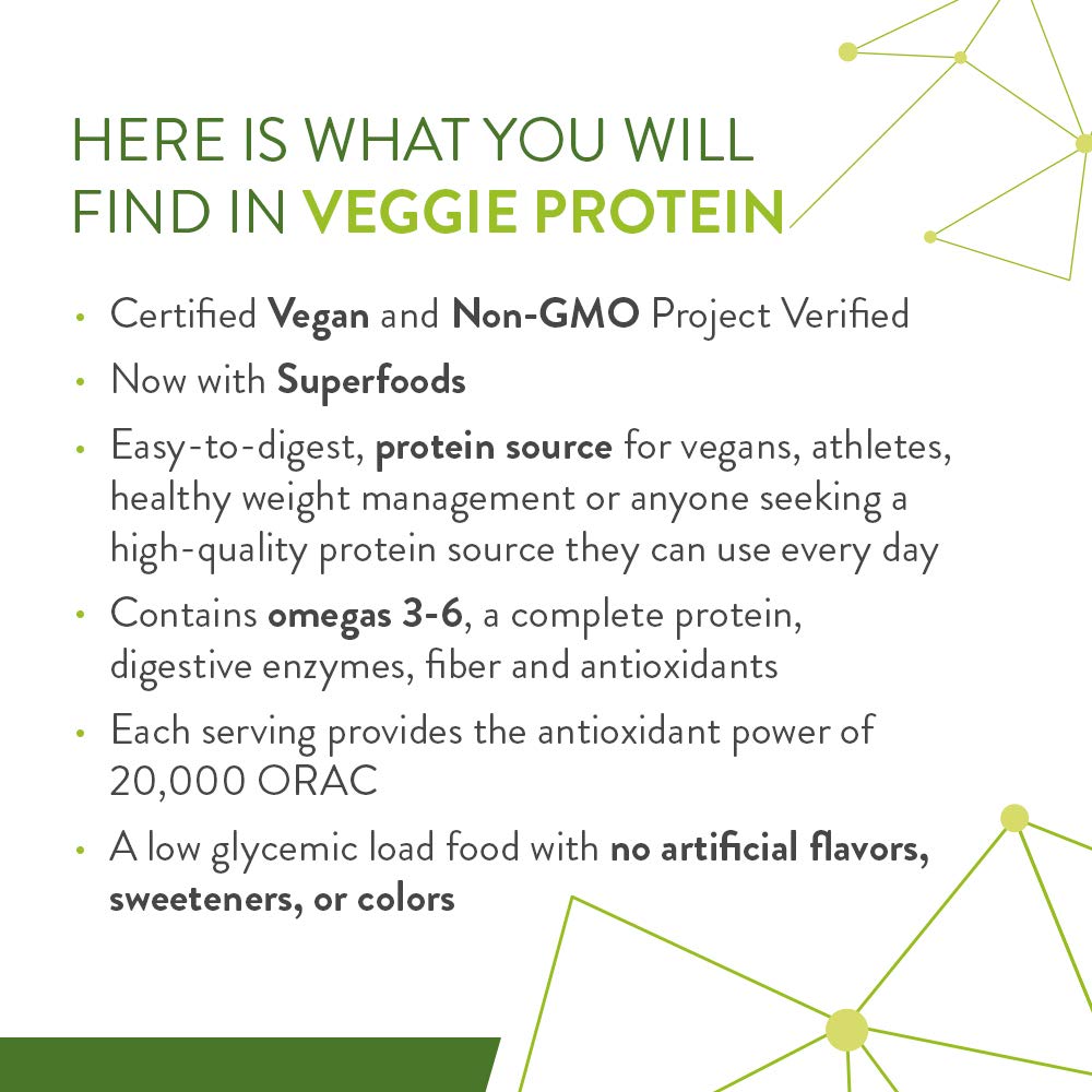MRM - Veggie Protein Powder, Protein Source for Vegans, Gluten-Free & Preservative-Free, Non-GMO Verified - Vanilla - 2.5 lbs: Health & Personal Care
