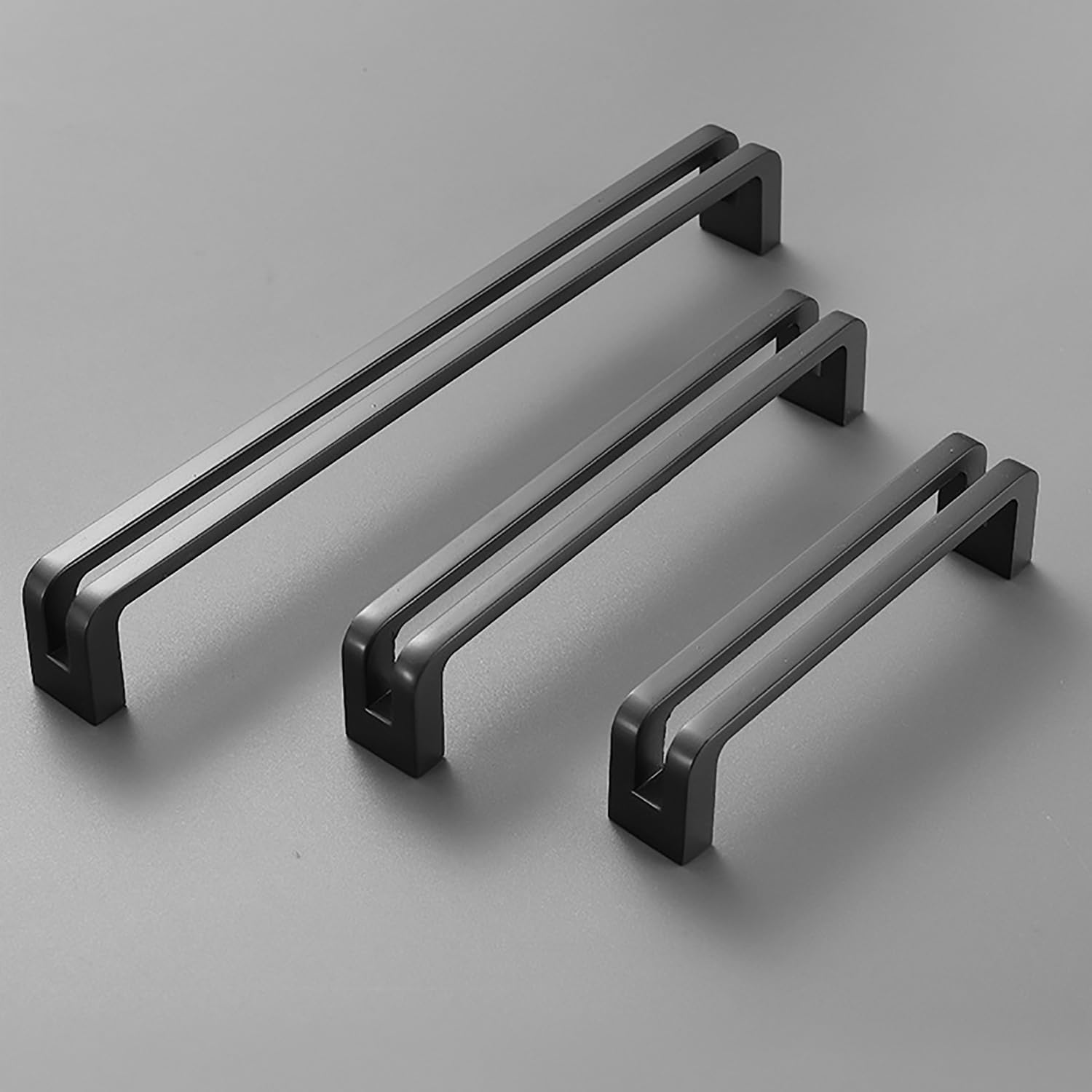 Guolich 2 Pcs Hole Centers 5.03 Inch(128mm) Kitchen Drawer Handle Door Cabinet Pulls Stainless Steel Handle Modern Brushed Brass Hardware for Wardrobe Bathroom Dresser (Pearl Grey)