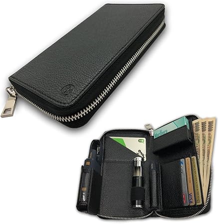 Amazon Co Jp 4 アイコス ケース Iqos 2 4 Plus 2本収納 財布 兼用 最大カード6枚 お札収納可 Pu レザー オールインワン 2in1 ブラック ドラッグストア