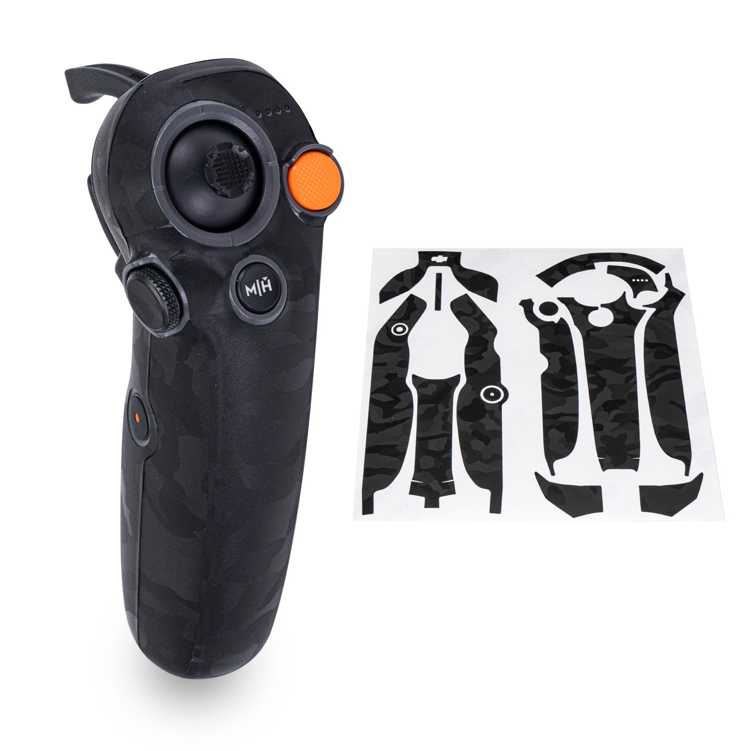 WRAPGRADE Skin Stickers Compatible with DJI RC Motion 3 (Black Bumpy Camo)