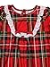 Komar Kids Girls Traditional Holiday Christmas Plaid Nightgown Pajamas (X-Small / 4-5, Girls Red)