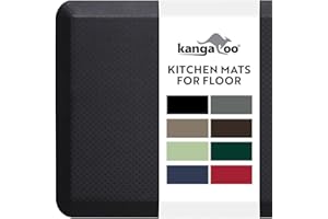 KANGAROO 3/4" Thick Superior Comfort, Relieves Pressure, All Day Ergonomic Stain Resistant Floor Rug Anti Fatigue Cushion Mat