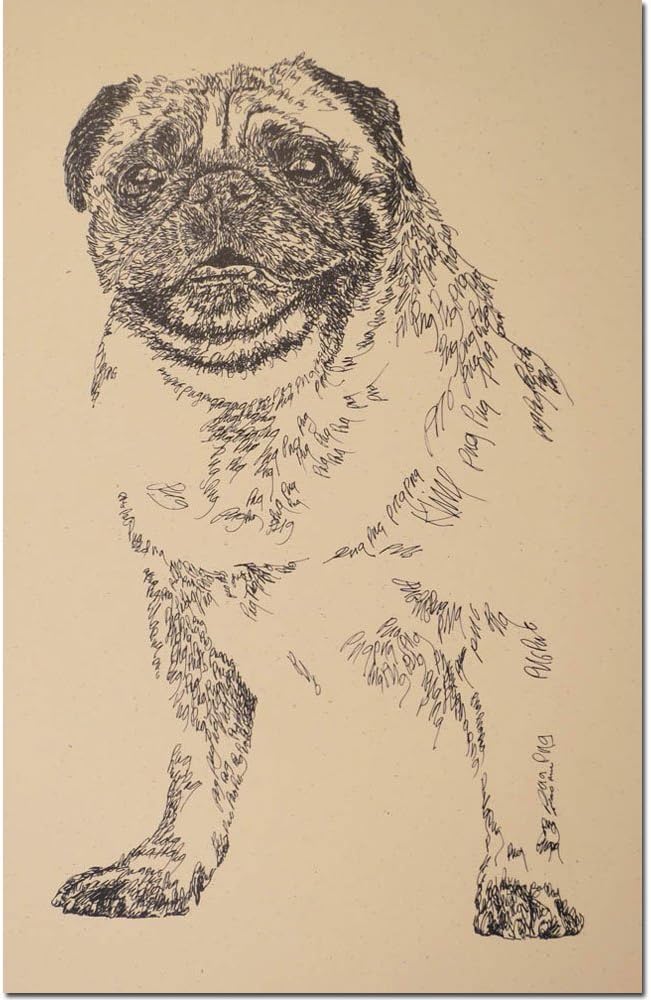 Stephen Kline Pug Personalized Lithograph