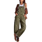 utcoco Womens Denim Overalls Loose Fit Barrel Leg Adjustable Strap Hip Hop Jean Jumpsuits