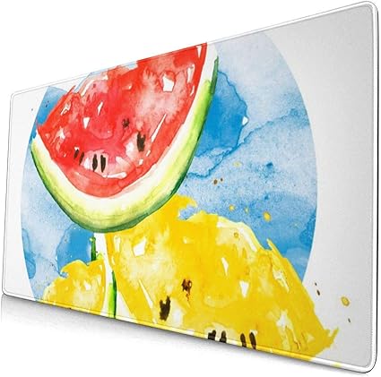 Amazon マウスパッド 大型 水彩画 スイカ 果物 赤 黄色い ゲーミング デスクマット かわいい 防水性 耐久性 滑り止め 多機能 超大判 40cm 75cm Norain マウスパッド 通販
