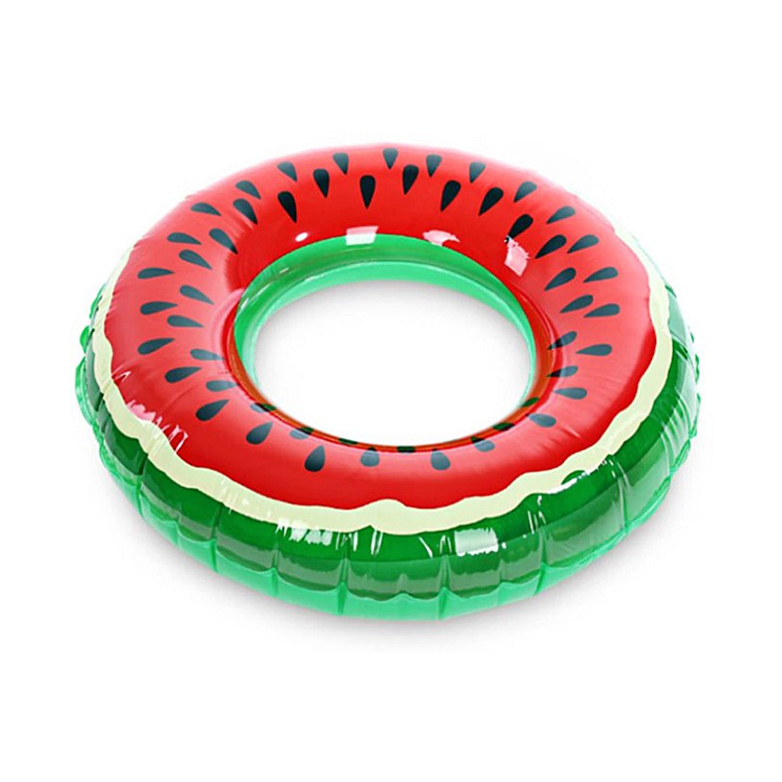 TSHAOUN Inflatable Durable Watermelon Swimming Ring Inflatable Pool Floating Swimming Hoop For Summer Pool Beach Party Rubber Ring For Water Activity,Ages 1-2