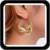 Zeshimb Boho Geometric Earrings Vintage Irregular Drop Dangle Earrings Gold Circle Drop Earrings Punk Exaggerated Earrings Jewelry for Women