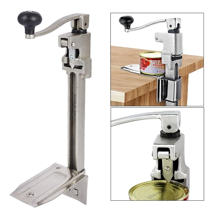 Commercial Catering Can Opener, Heavy Duty Steel Bench Top Cast Kitchen