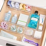 Vtopmart 15 Pack Drawer Organisers 4 Sizes Clear Plastic Storage Bins view 3