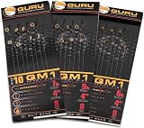 Guru QM1 4-Inch Bait Bands Hair Rig Size 12 9lb Barbless PTFE Hook