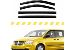AEROGUYS Extra Durable Window Deflectors Tape-On Window Visors Rain Guards Fit for Dodge Grand Caravan 2008-2020, Sun Visors, Wind Vent Visors, Window Vent Shades, Exterior Car Accessories - 4 pcs. AG0027