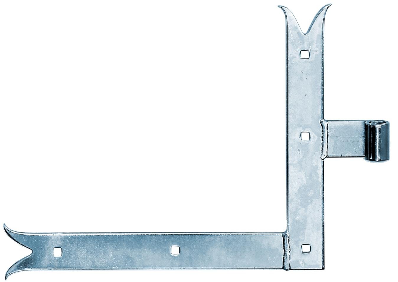 Window Shutter Corner Hinge Straight Carp Tail Ends Underneath 250 x 300 mm Oberflaeche: galvanisch Blau verzinkt