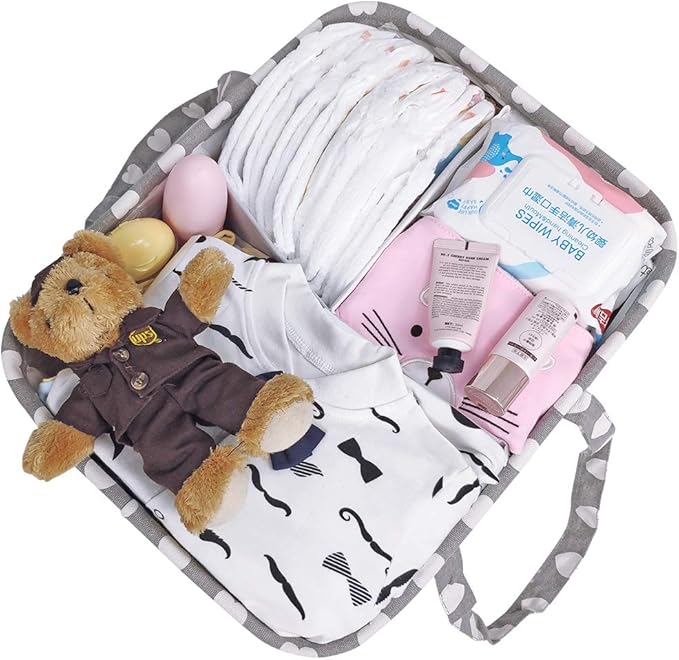Panier De Couches Pour Bebe Lamour Mama Sac De Rangement Compartiments Detachables Avec Poignees Enfant Douche Corbeilles Organiseur Chambre Bebe Le Change Distributeurs De Couches Et Range Couches Dwteam In