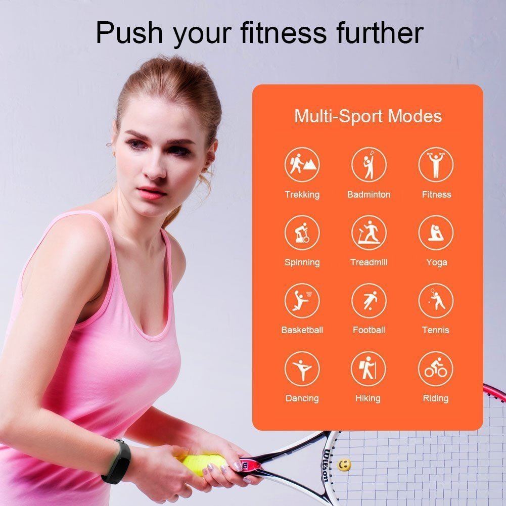 Fitness Tracker,ZoiyTop Smart Bluetooth Bracelet heart rate Upgraded Version 2017 smart wristband Sports Fitness（Purple）