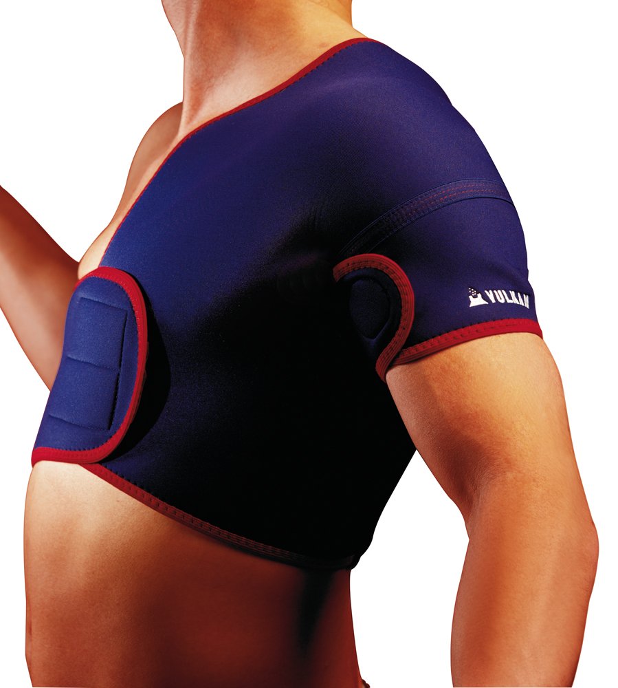 Vulkan Classic Shoulder Support Left Large, Promotes Air Flow, Relieves Bursitis and Tendonitis, Comfortable All-Day Wear, Therapeutic Heat Retention, Minimises RIsk of Strains in Rotator Cuff Muscles
