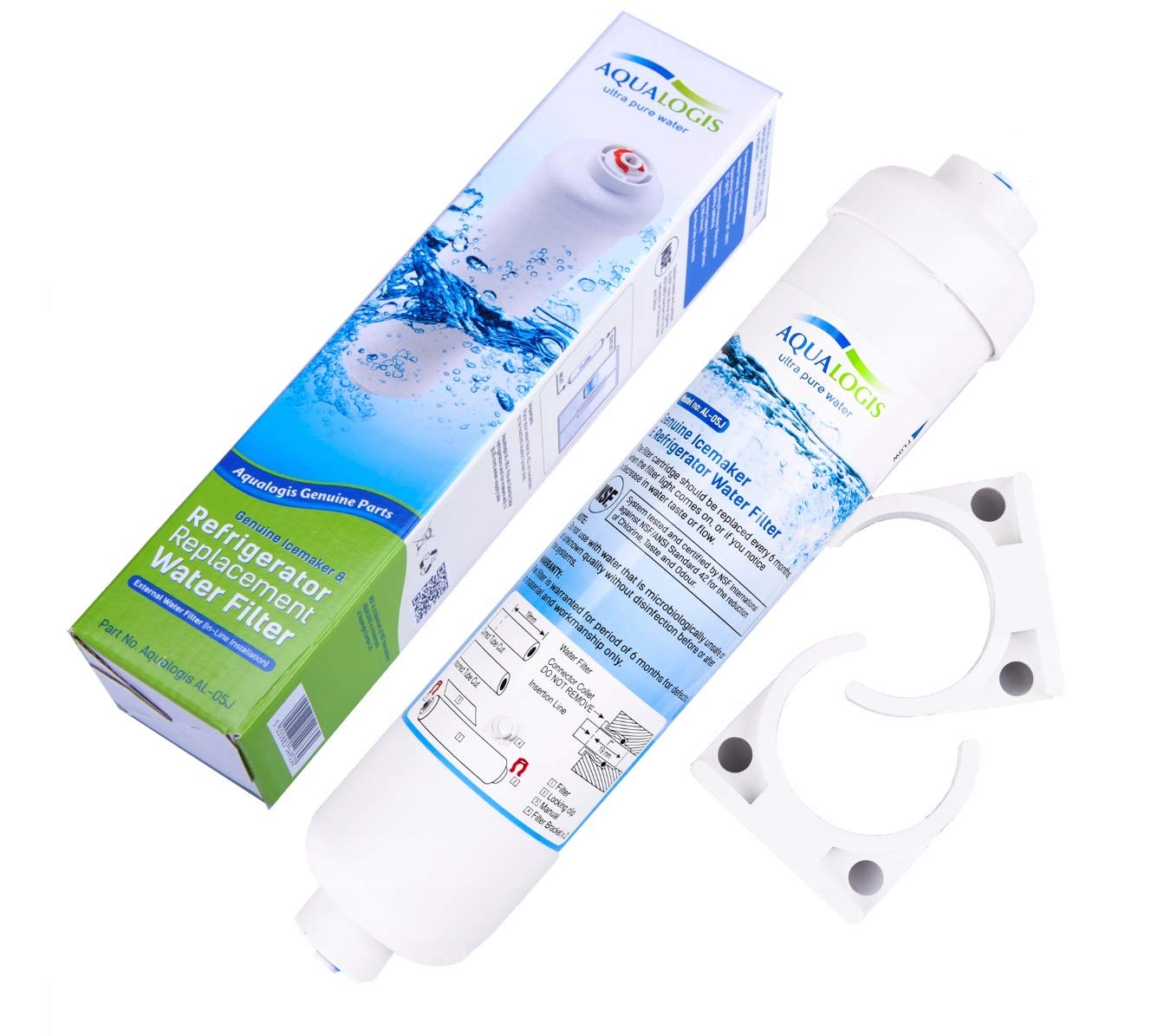 Aqualogis Refrigerator Water Filter Compatible with Bosch 00750558 / 00497818 / DD-7098