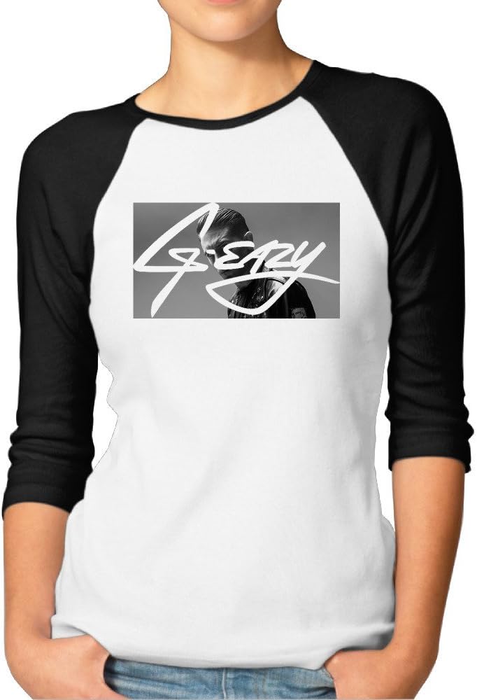 HAAUT Women's G EAZY Tri-Blend 3/4 Length Sleeve Raglan T Shirts Tees