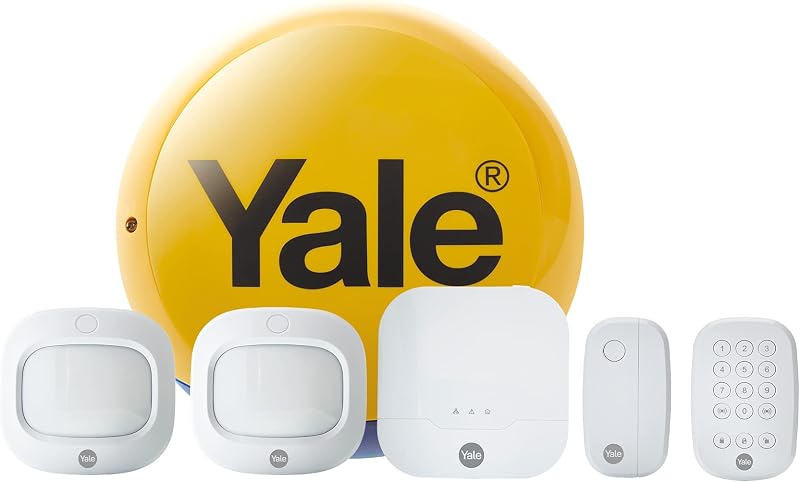 Yale IA-320 Sync Smart Home Alarm 6 Piece Kit with Hub, Siren, 2 PIRs