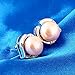 Earrings, Christmas Gift with Exquisite Package 925 Sterling Silver Freshwater Cultured Pearl Stud Earrings J.Rosée Jewelry for Women