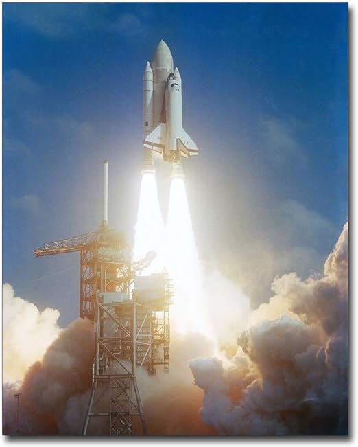 Nasa Poster Vintage 8x10 NASA Photo: Space Shuttle Columbia Launch