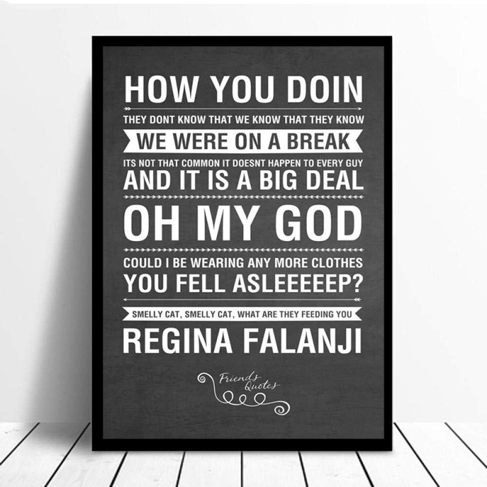 Friends Tv Show Quotes Wallpaper Canvas Posters Prints Wall Art Painting Decorative Picture Modern Bedroom Home Decor 50x70cm No Frame Amazon Co Uk Kitchen Home