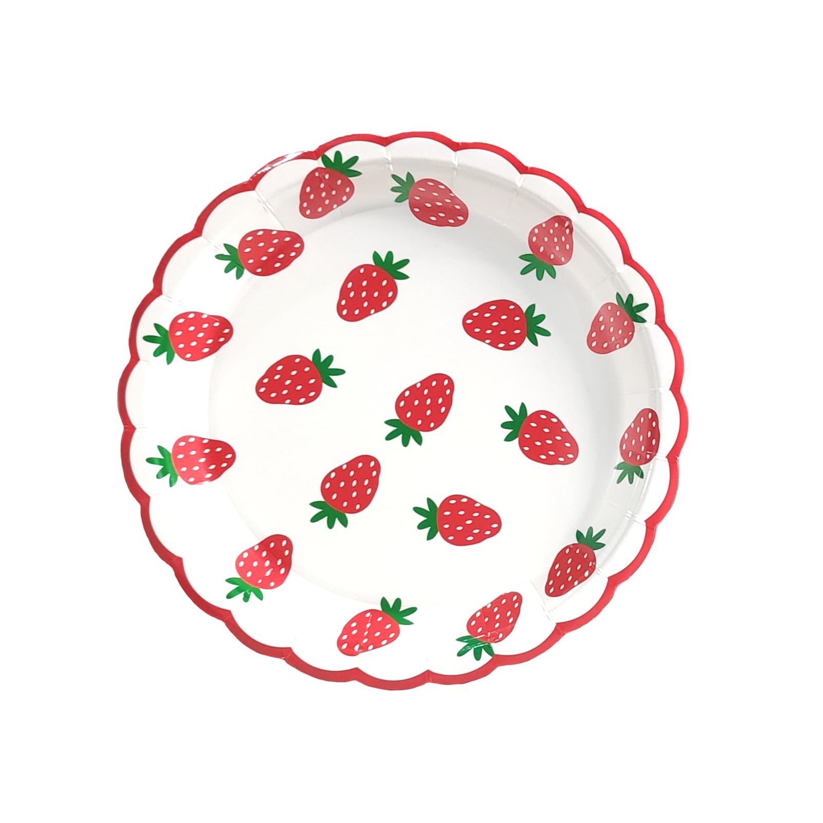 Photo 1 of ***FACTORY SEALED***MaitianGuyou 40Pcs 7 Inch Strawberry Party Tableware Dessert Paper Plates for Birthday Supplies,Baby Shower Summer Fruit 1st Party