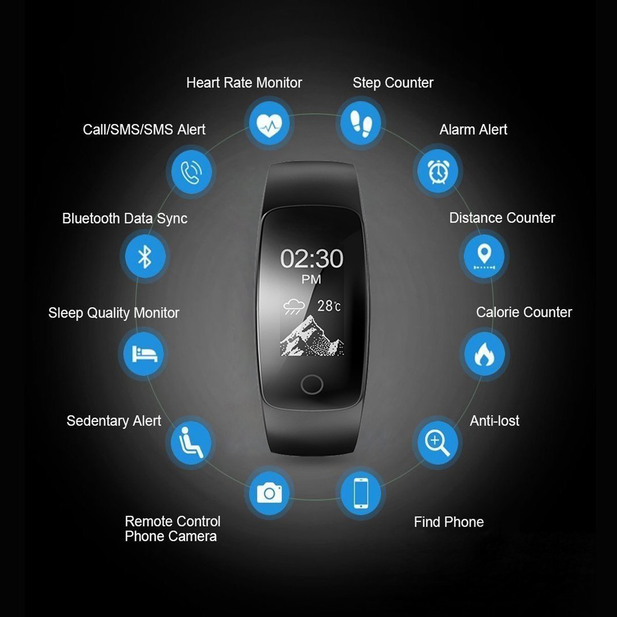 Fitness Tracker,ZoiyTop Smart Bluetooth Bracelet heart rate Upgraded Version 2017 smart wristband Sports Fitness（Purple）