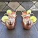 Artisan's Anvil Moscow Mule Mugs Set of 4 - Solid 16 oz Hammered Copper Barrel Mugs With Straws - Handmade Unlined Gift Set