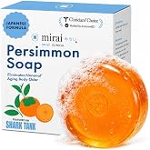 Mirai Clinical Persimmon Soap for Old People Smell,Nonenal&reg; Odor Eliminator | Japanese Persimmon Soap, Natural Body Odor Soap, Green Tea Extract, Deodorizing Bar for Men, Women, Gentle for All Skin Types