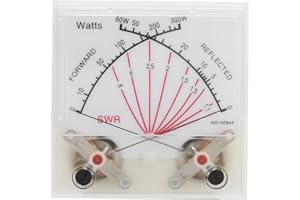 Eujgoov Cross Needle SWR/Watt Meter, Double Needle 60/300W Dual Band Standing- Meter with Backlight