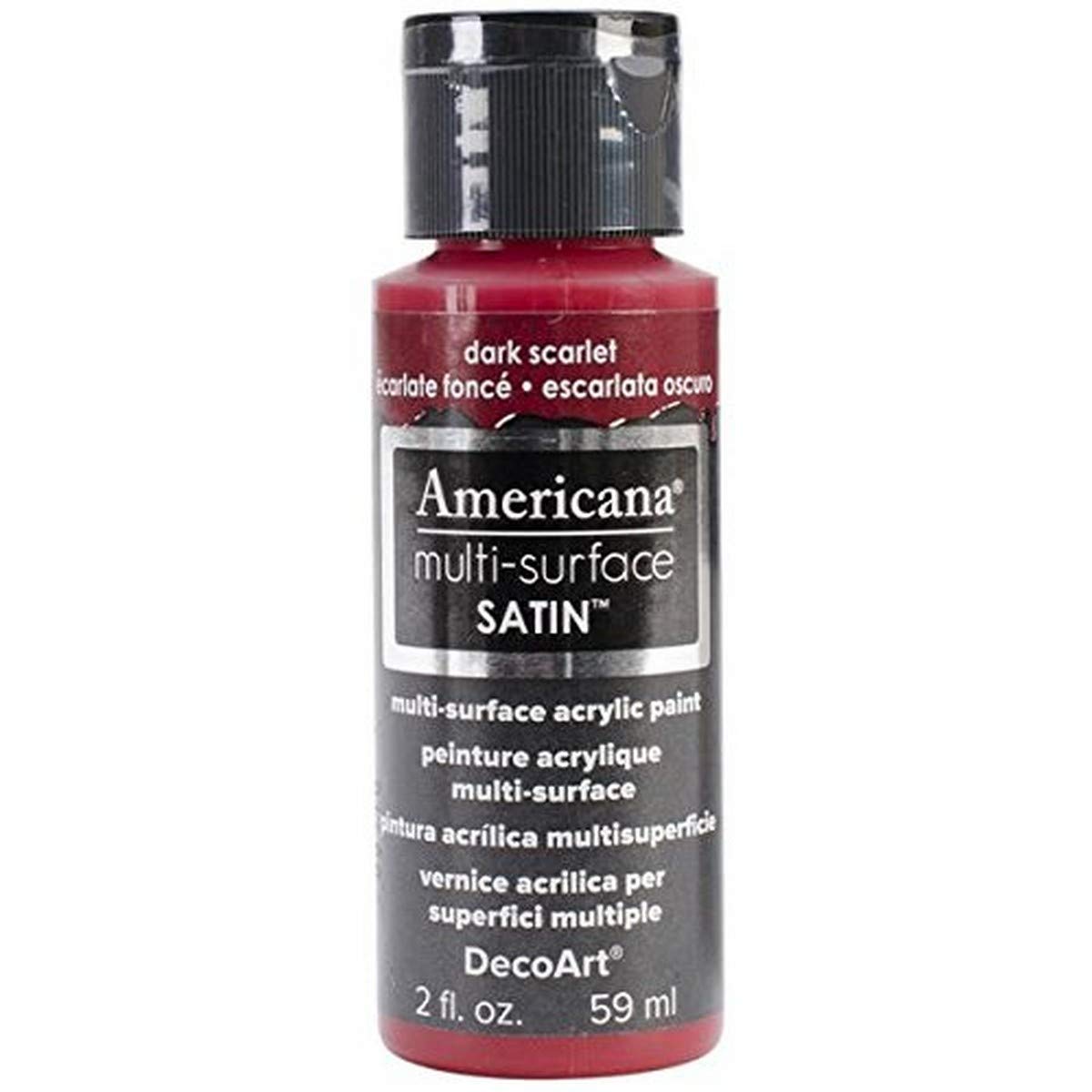 Deco Art Acrylics Multi-Purpose Paint, Dark Scarlet Satin,Red,59 ml (Pack of 1)