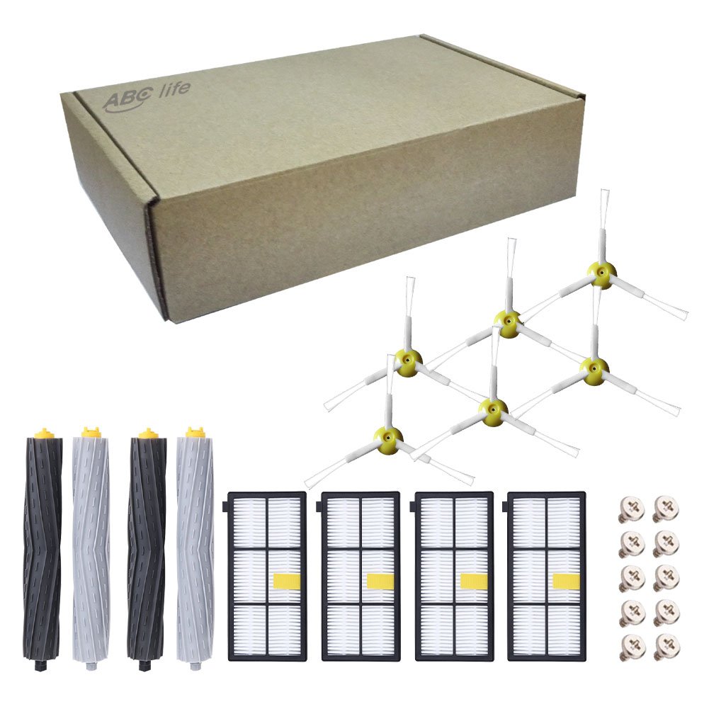 Kit de Accesorios para iRobot Roomba Recambios Roomba Series 800 805 850 860 865 866 870 871 880 886 890 891 895 896 900 960 965 966 980 para Robot Aspirador de ABC life, 24in1