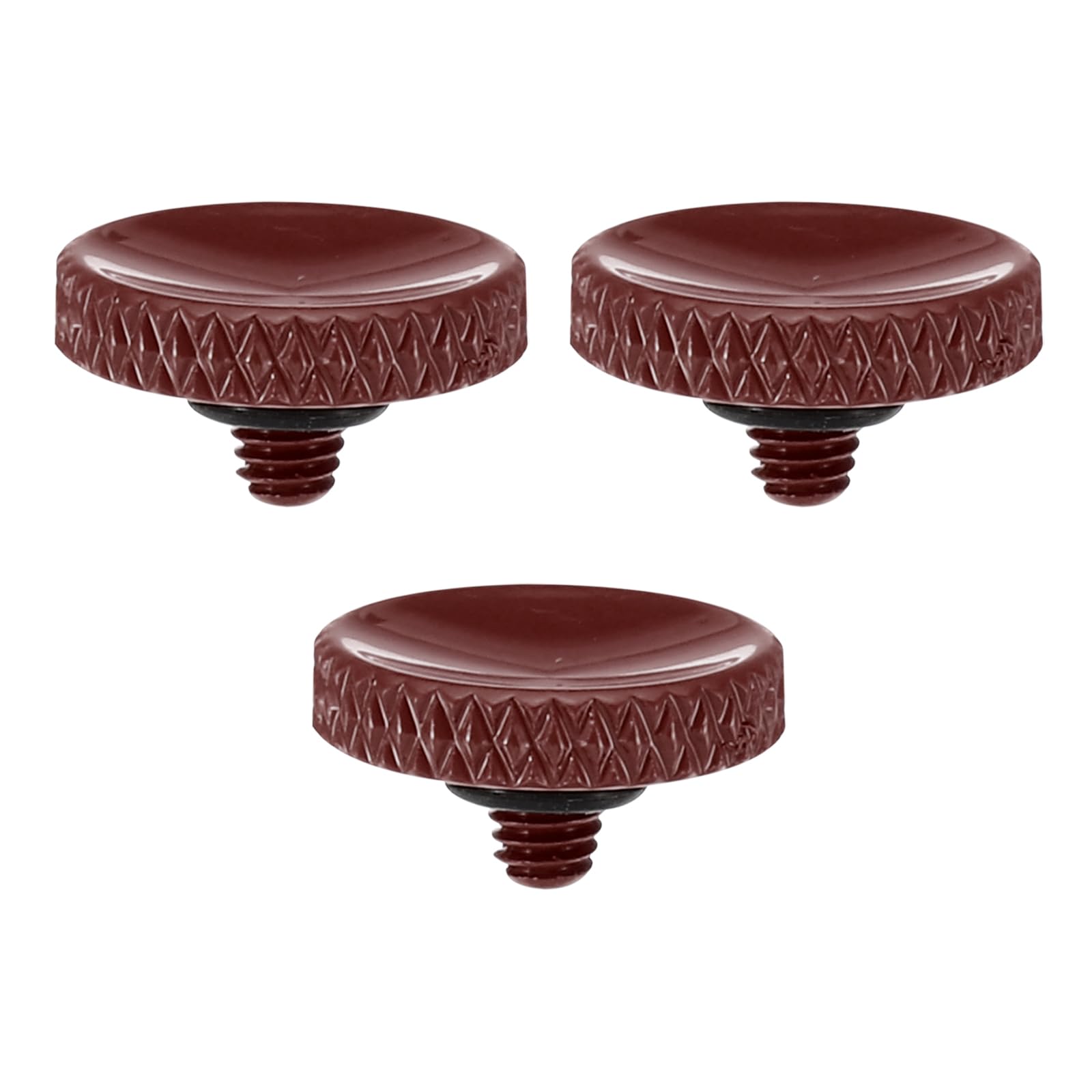 PATIKIL Camera Shutter Button, 3 Pack Soft Shutter Release Button Pure Copper Camera Button Knurled Suitable for Nikon for Fujifilm for Leica DSLR/SLR Camera, Dark Red
