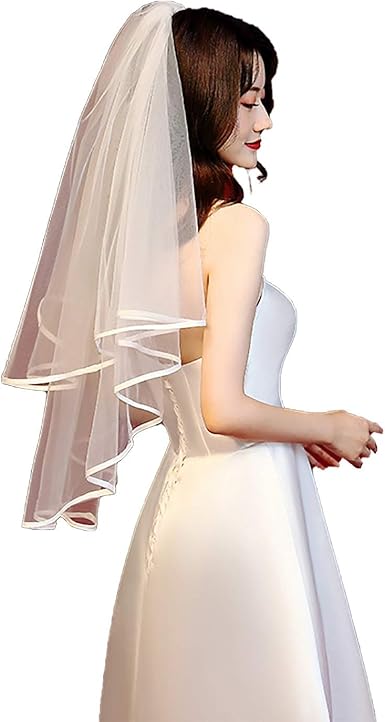 short wedding dress with veil