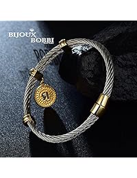 BIJOUX BOBBI - Pulseras y collares de alambre con diseño de alfabeto
