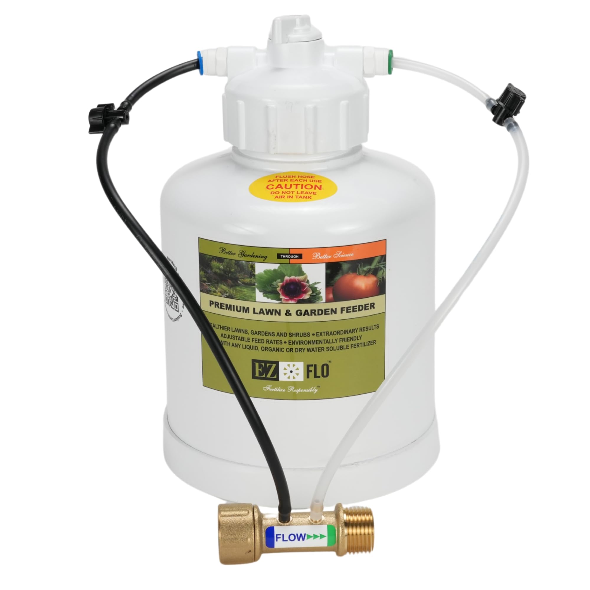 Photo 1 of EZ?FLO 1?Gallon Fertilizer Injector | Hose Bib & Drip Connection System | Up to 16,000?sq?ft Coverage | Adjustable Micro?Dosing | 3/4? GHT Connector | EZ 1010?HB | for On/Off & Constant Pressure |
