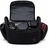 Large Padded Camera Bag with Shoulder Strap – DSLR & Mirrorless Camera Carrying Bag, Lightweight Protective Crossbody Camera Bag