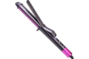 Nycoba Curling Iron, 1 1/4 Inch Hair Curling Wand with Ceramic Coating, Professional Hair Curler, Fast Heating up to 430°F, Wide Voltage for Worldwide, 60 Mins Auto Off, Magenta